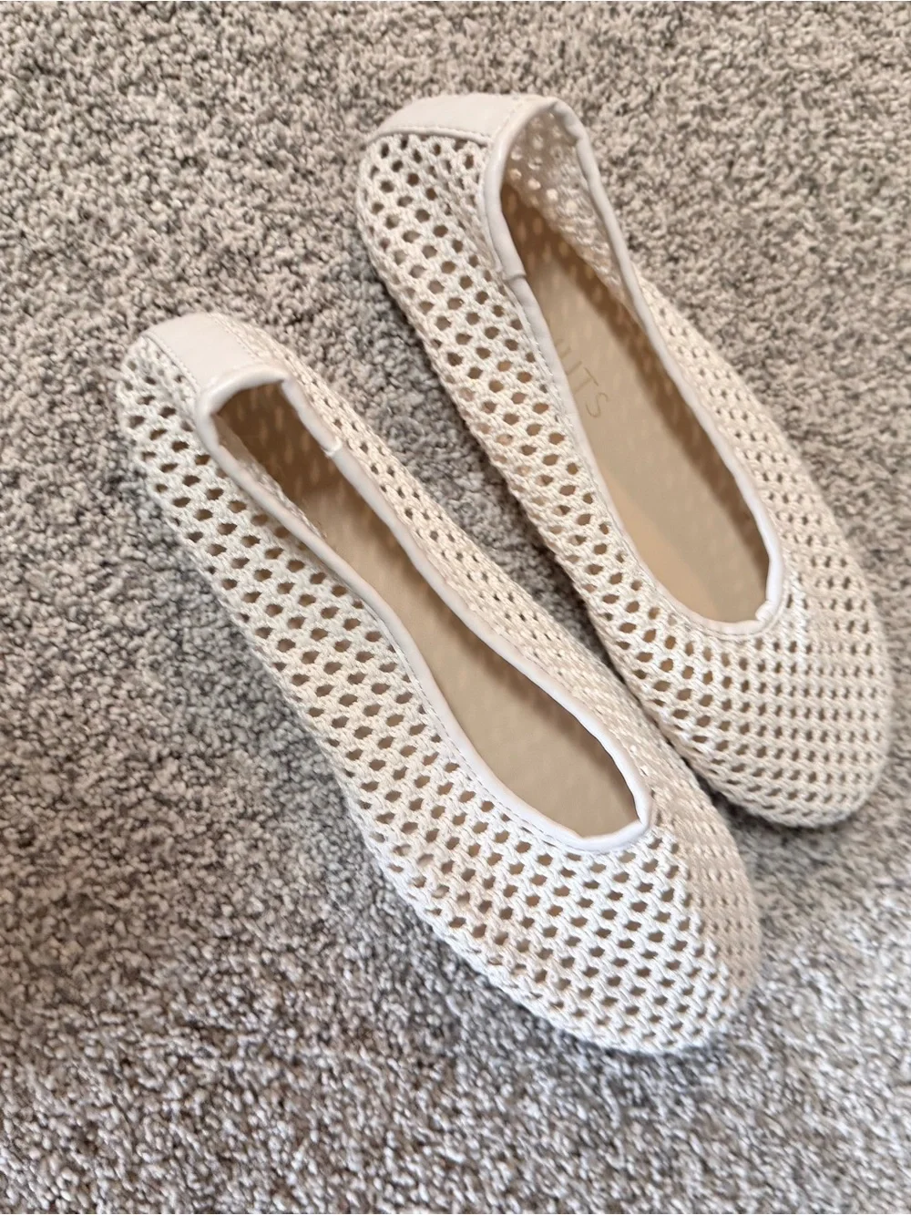 Coconuts by Matisse Cream Crochet Slip-On Flats